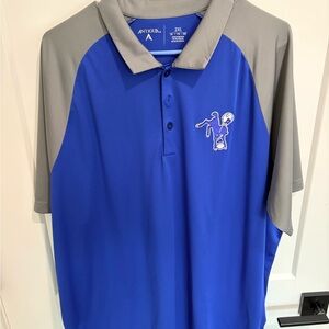 Antigua Men's Indianapolis Colts Polo in Royal Blue and Gray